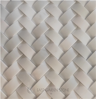 Braided Pattern Marble Mosaic Tiles