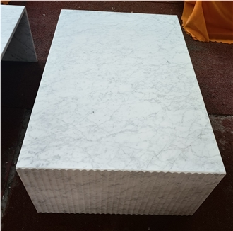 Carrara White Marble Coffee Table