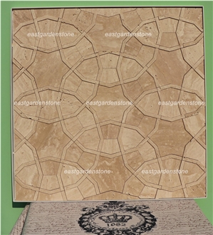Handcrafted 3D Travertine Mosaic Tiles
