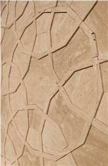 Handcrafted 3D Travertine Mosaic Tiles