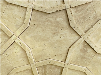Handcrafted 3D Travertine Mosaic Tiles