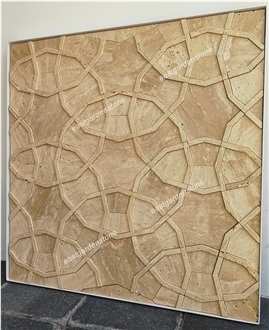 Handcrafted 3D Travertine Mosaic Tiles