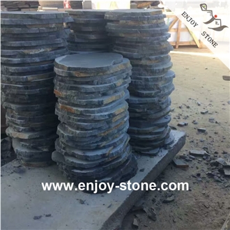 Grey Basalt Sawn Cut, 2~3Cm Thick Garden Stepping Pavers