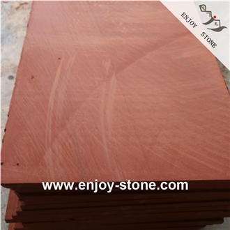 Red Sandstone Sawn Cut Tiles For Flooring And Wall Cladding