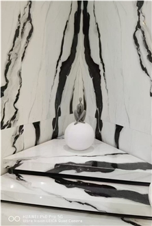 Panda White Nano Crystallized Glass Stone Slabs
