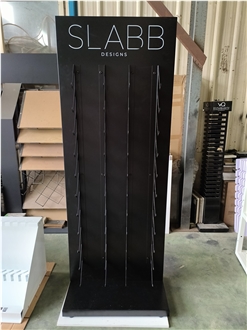 Floor-Standing Display Stand - Black Silk Screen Printing