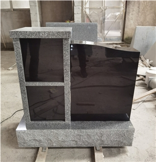 American Style Shanxi Black Granite Headstone