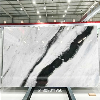 Wonderful Panda White Marble Slabs-Polished