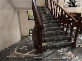 Black Wooden Marble Finished Product