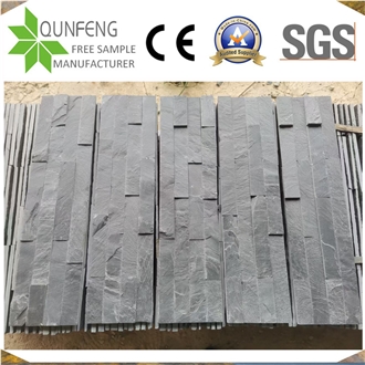 15*60CM Black Culture Slate Stone Veneer Wall Cladding Tiles