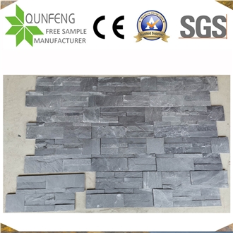 China 18*35CM Black/Charcoal Slate Wall Panel Stone Veneer