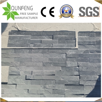 China Dark Grey/Black Slate Stone Veneer Wall Cladding