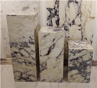Afyon Violet Marble Cube Table