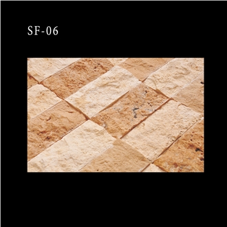 Light Travertine Denizli Light Beige Travertine Split Mosaic