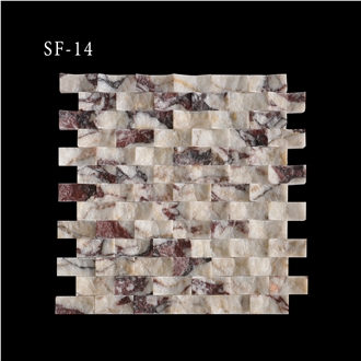Turkey Violet Calacatta Marble Split Mosaic