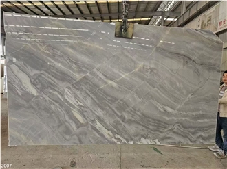 Black Spot White Marble Slabs Project Home Floor Use