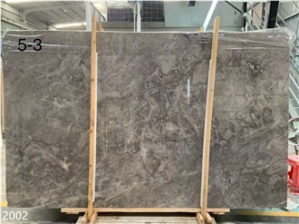 China Champagne Grey Marble Slabs Project Floor Use
