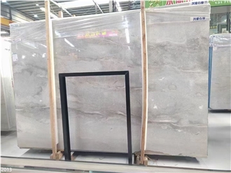 Hunan Grey Marble Slabs Silver Mink Romantic Grey Tile