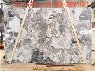 Pandora White Marble Slabs Panda Grey Stone Tile