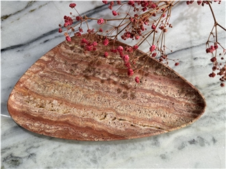 Red Travertine Serving Tray Home Decor Products
