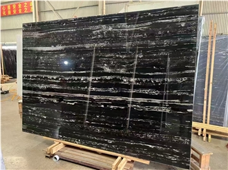 Chinese Silver Portoro, Silver Dragon Marble Slabs