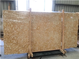Golden Shell Marble Slabs