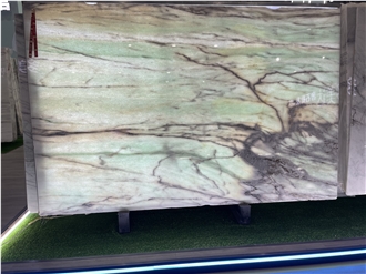 Backlit Wall Marble Slabs Desert Oasis