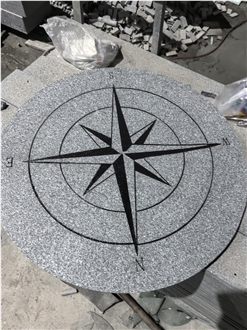 Grey Granite Compass For Garden Walkway  Pool Terrace Pavers