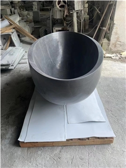 Oval Design Grey Marble Pietra Gray Bathtub For Resorts