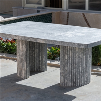 Grey Marble Dining Table
