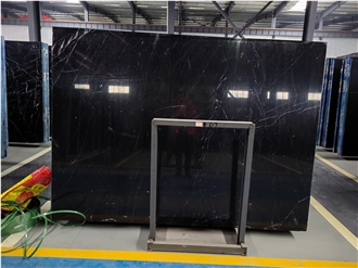 China Black Marble Nero Marquina Slab Tiles