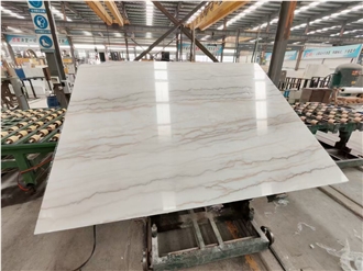Guangxi White Polished Marble Slabs For Background Wall