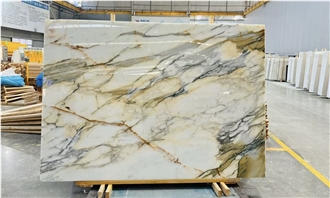 Nature Slab Polished Design Calacatta Gold Marble Slabs