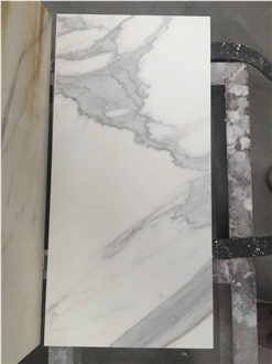 Calacatta White Marble Slabs And Tile With Gray Vein