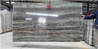 Da Vinci Brown Wooden Marble Slabs