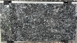 Leathered Polished Silver Pearl Granite Slabs