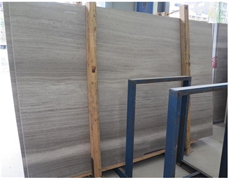 Polished China Grey Wood Grain Marble Slabs