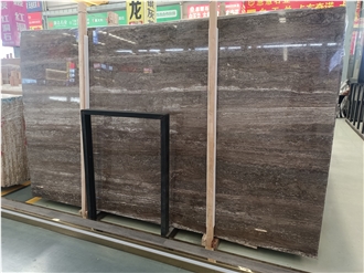 Polished Iran Black Hole Stone Travertine Slabs