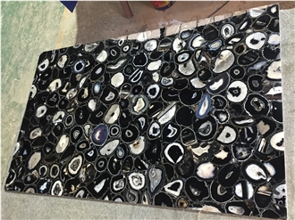 Black Agate Semiprecious Stone Slabs