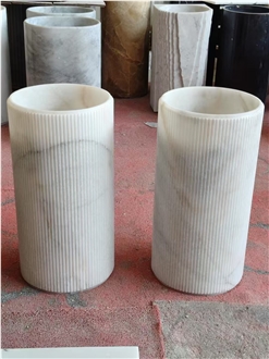 Freestanding Natural Stone Marble Pedestal Basin