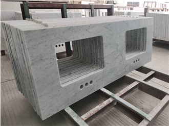 Custom Carrara White Marble  Countertops Bathroom Countertop