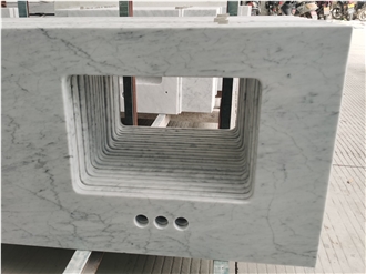 Custom Carrara White Marble  Countertops Bathroom Countertop