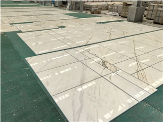 Oriental Calacatta White Natural Marble Slab Wall Floor Tile
