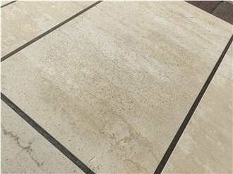 The  Travertine Of Beige Travertine Cross Cut Tiles
