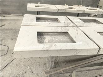 Volakas White Marble Bathroom Countertops