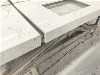 Volakas White Marble Bathroom Countertops