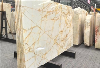 Golden Spider Marble Slab Tiles