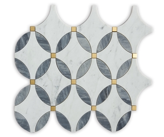 Modern Green Inlaid Marble Mosaic Tiles For Home Decoration