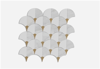 Pearl Shell Marble Mosaic Tiles For Kitchen Pool Decoration