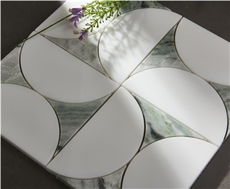 Square Marble Mosaic Tiles For Wall, Floor, Pool Decoration